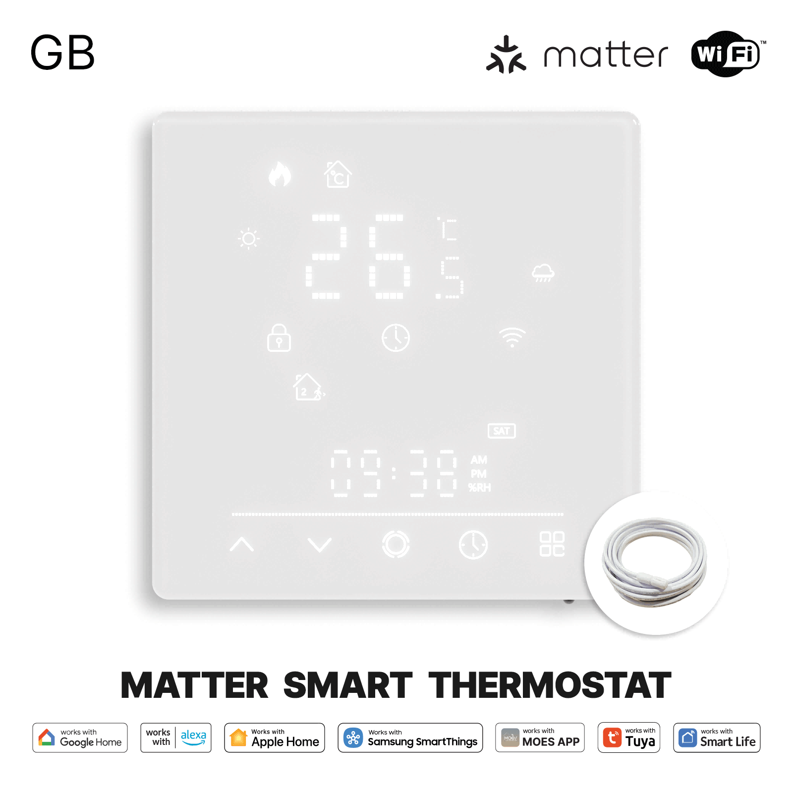 Matter Electric Heating Thermostat 16A