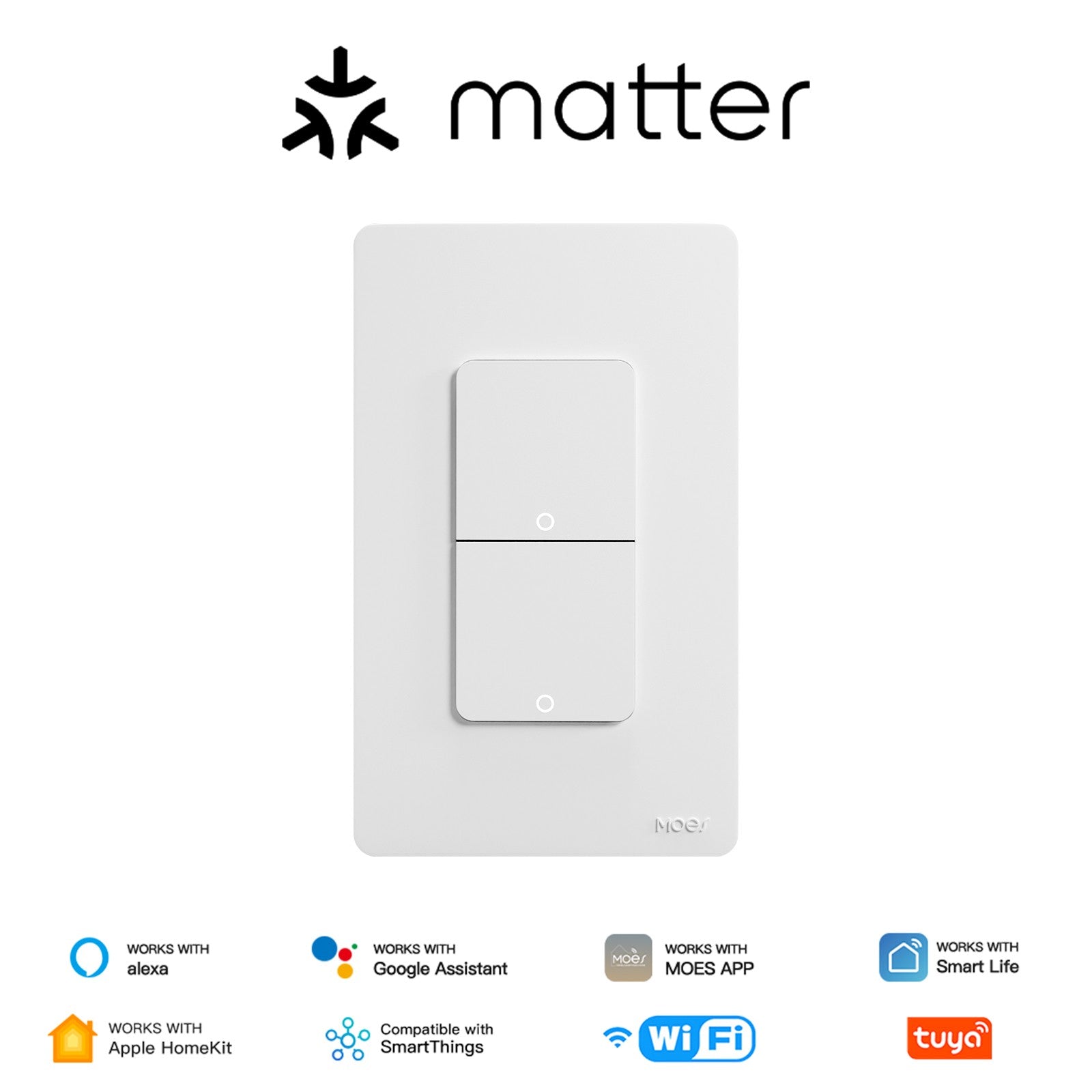 2-Gang WiFi Light Switch