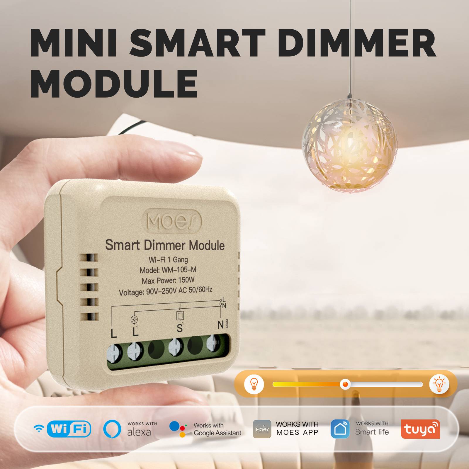 1-Gang WiFi Mini Dimmer Module (B)